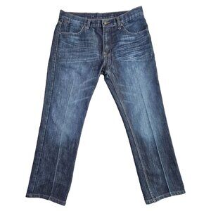 PD&C Jeans Men's 36x32 Dark Wash Blue Comfort Stretch Fit Retention